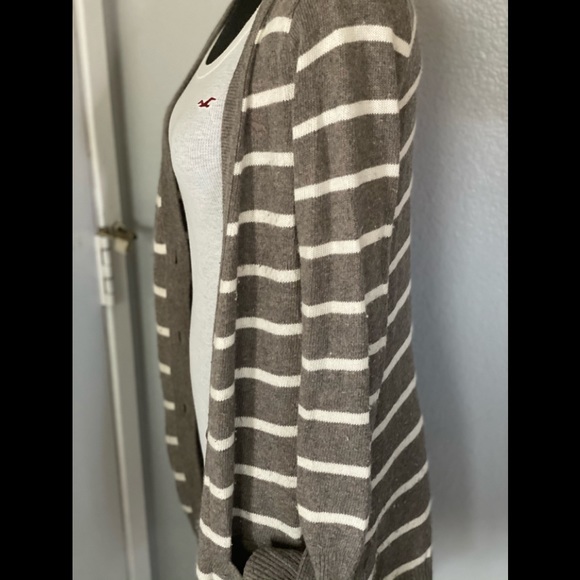 Abercrombie & Fitch Irregular Striped Cardigan, Medium - Picture 3 of 5